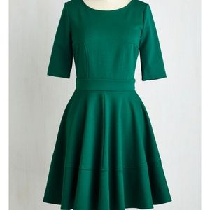 3/4 sleeves flare dress